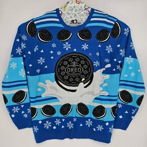 Shinesty Sweater Mens Extra Large Oreo AOP Long Sleeve Ugly Christmas Pullover